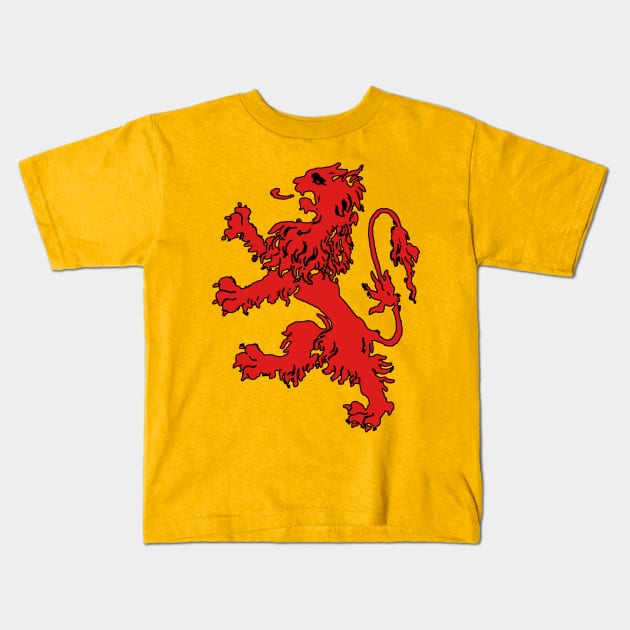 Scottish Lion Kids T-Shirt by Bluedaisy66